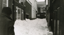 De molenstraat in de winter van 1979.